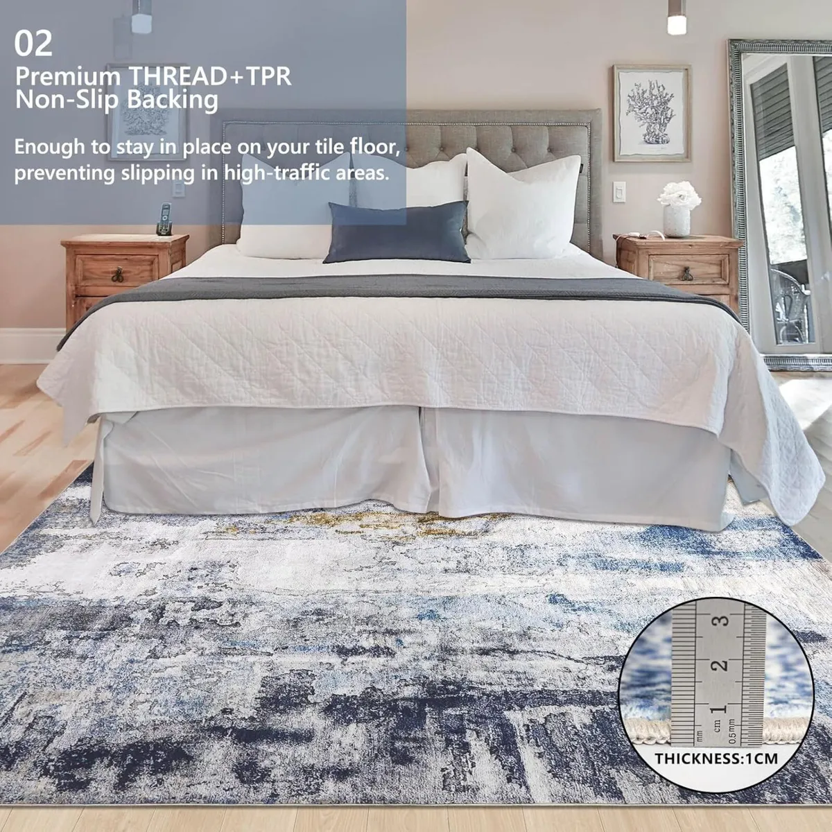 Modern Abstract Area Rug Living Room Extra Large - Image 4