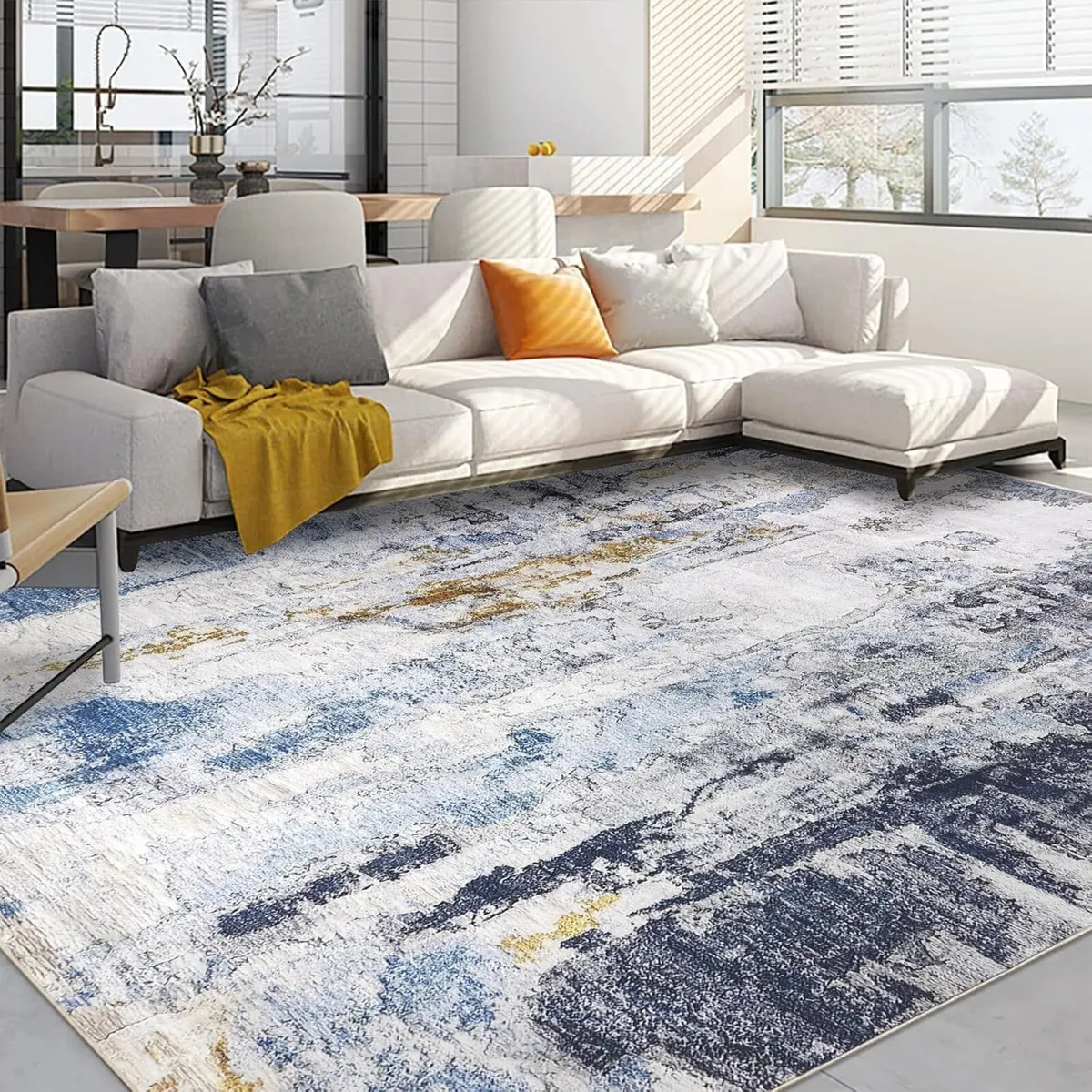 Modern Abstract Area Rug Living Room Extra Large - Image 1