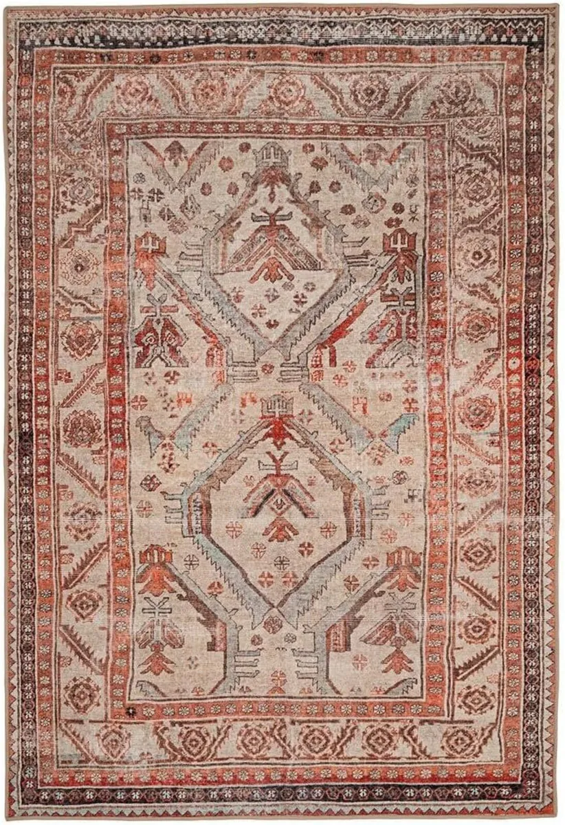 Machine Washable Vintage Terracotta Cotton Large - Image 3