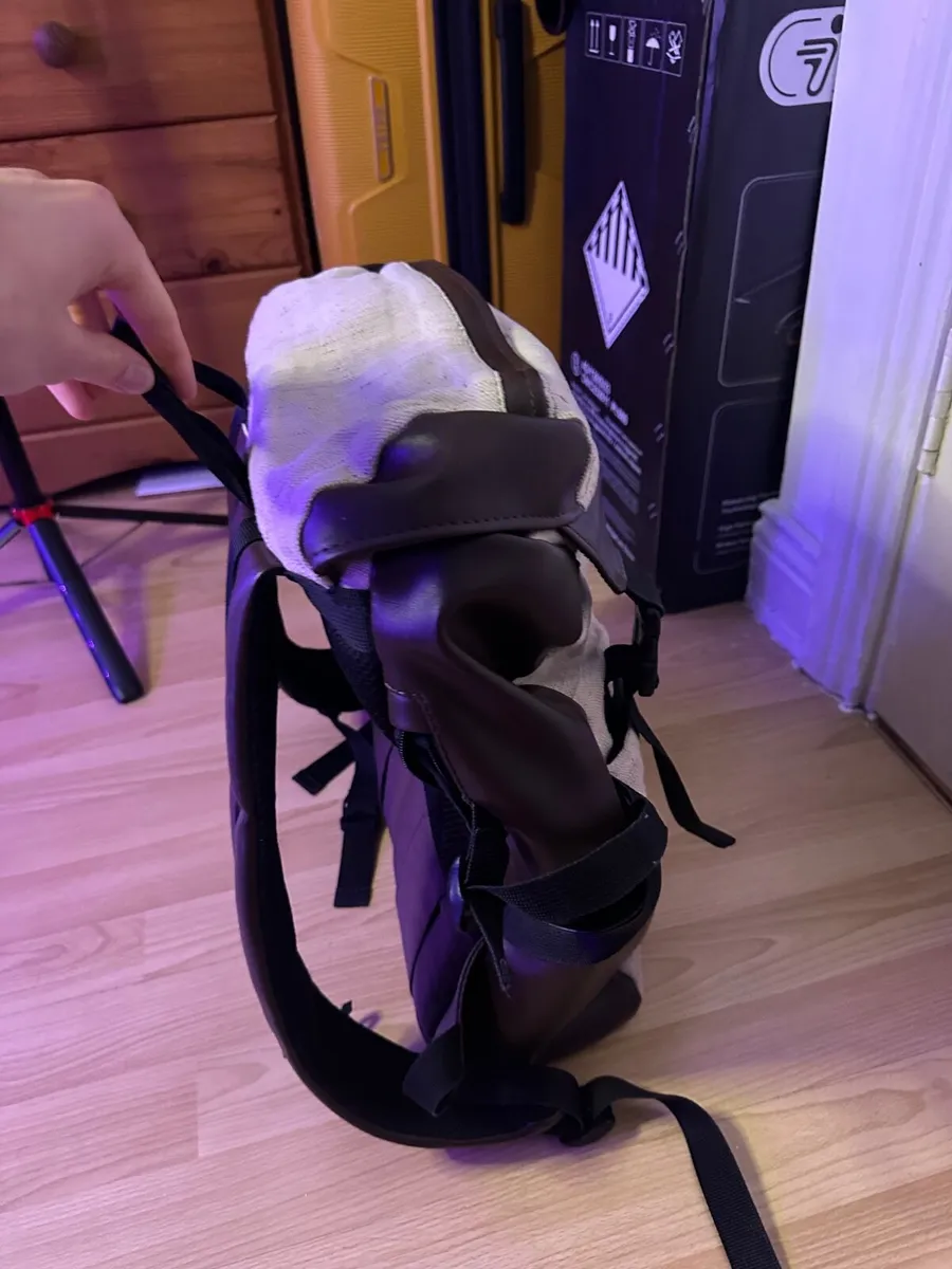 Backpack 23L leather+linen - Image 2