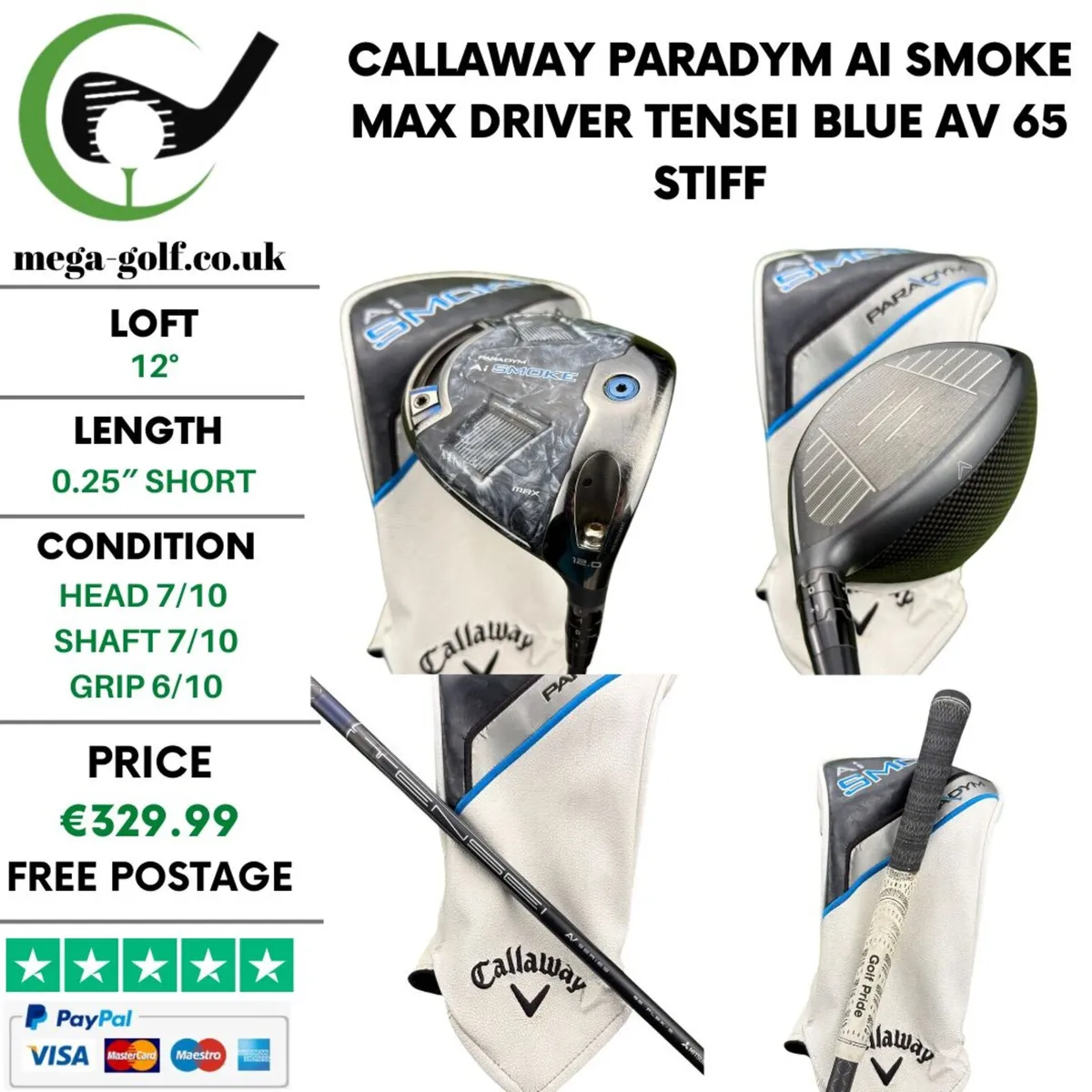 Callaway Paradym Ai Smoke Max Driver / 12° / Stiff - Image 1