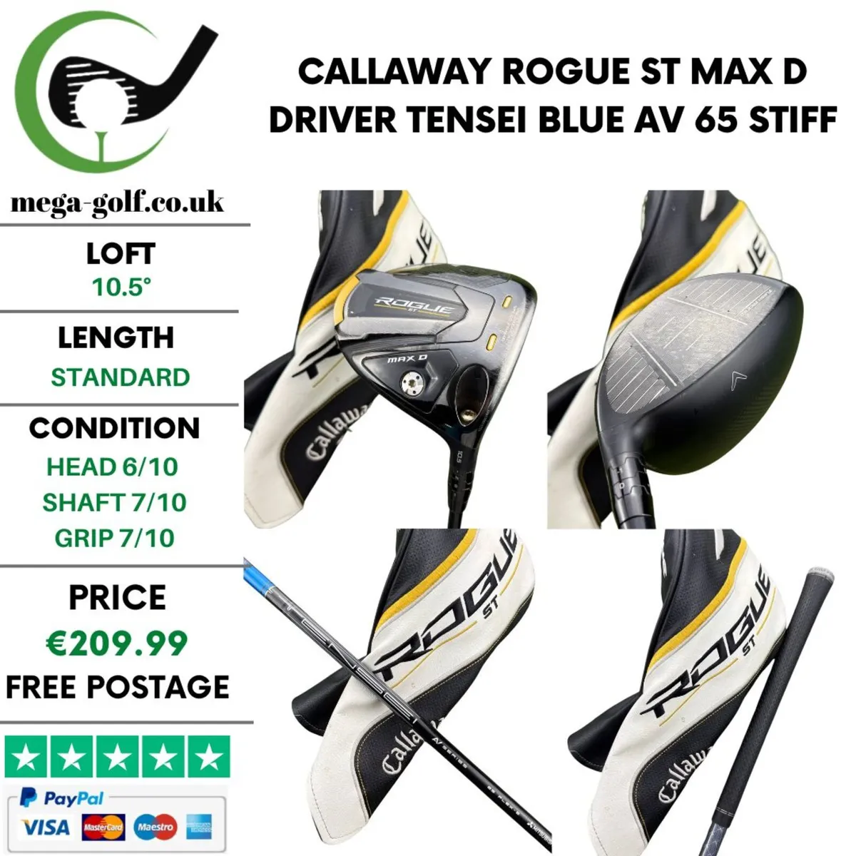 Callaway Rogue St Max D Driver / 10.5° / Stiff - Image 1