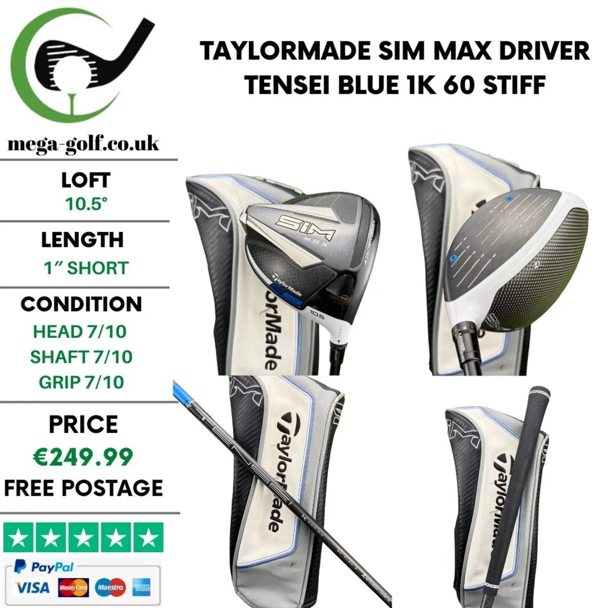 Taylormade Sim Max Driver / 10.5° /  Stiff - Image 1