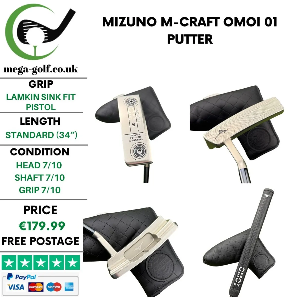 Mizuno M-Craft OMOI 01 Putter / 34″ - Image 1