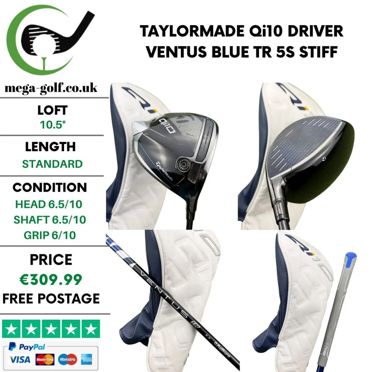 Taylormade Qi10 Driver / 10.5° / Stiff - Image 1