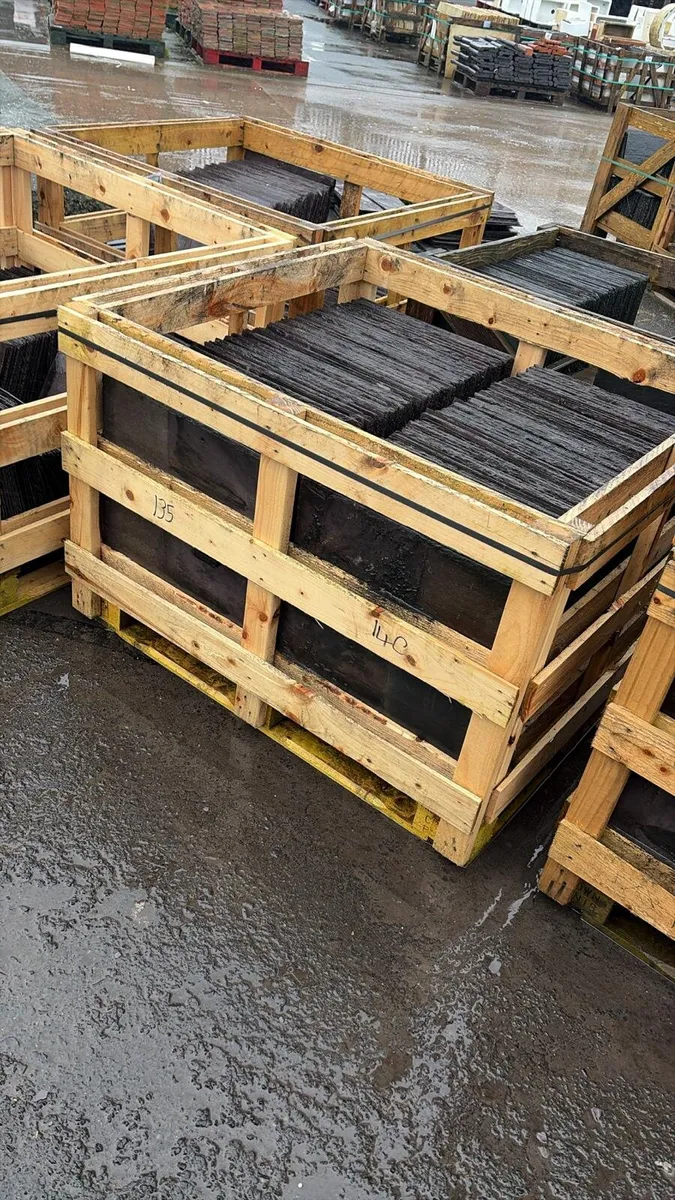 Bangor slates chimney pots floor ridge roof tiles - Image 2