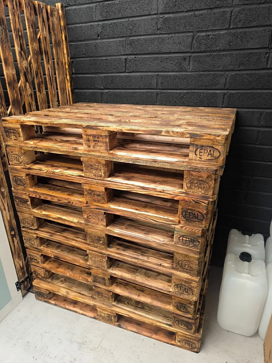 Torched & Varnished EPAL Euro Pallets €30 each - Image 2