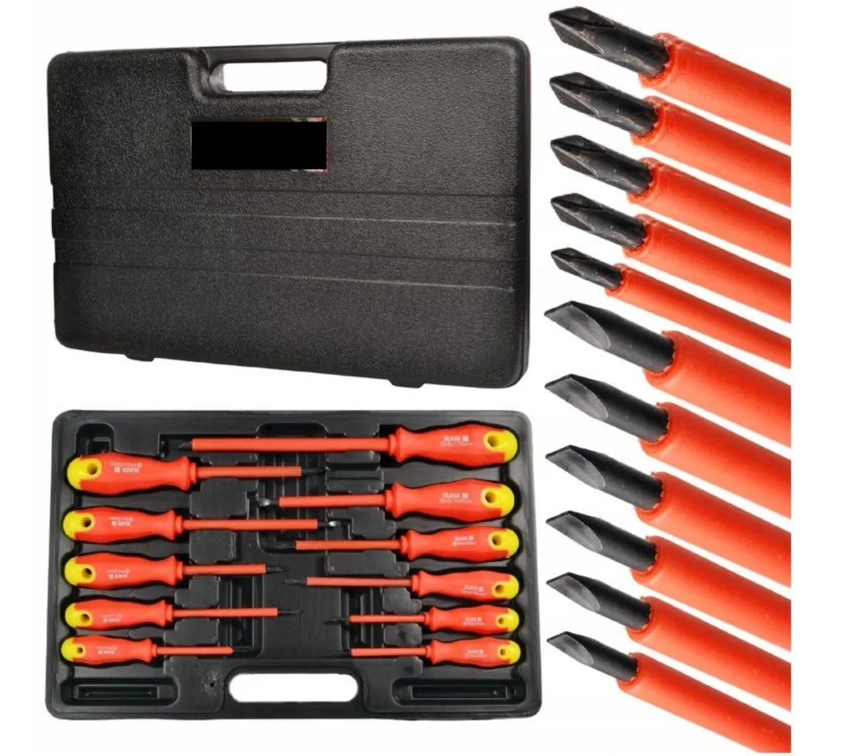 11pcs Insulated Soft-Grip Screwdriver set + case - Image 3