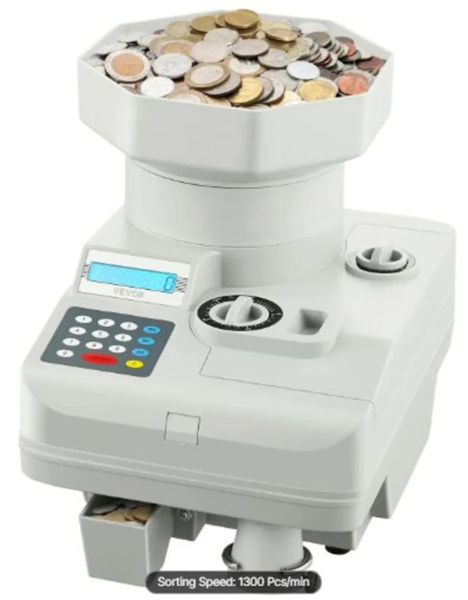 Coin Counter, Professional Coin Sorter with LED - Image 1