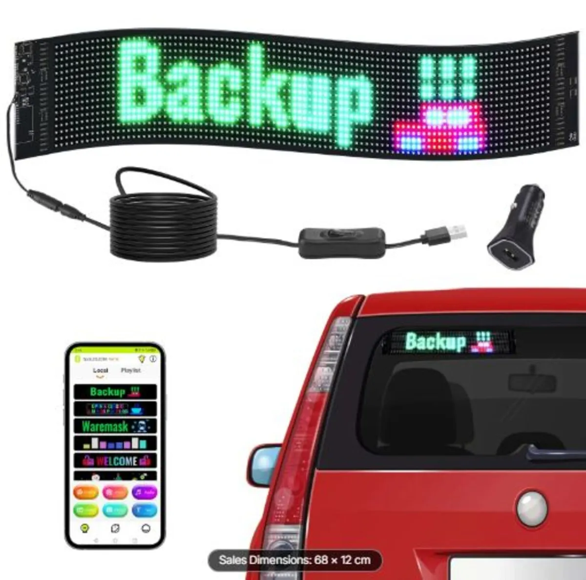 Programmable LED Sign,P6 Full Color LED Scrolling - Image 1