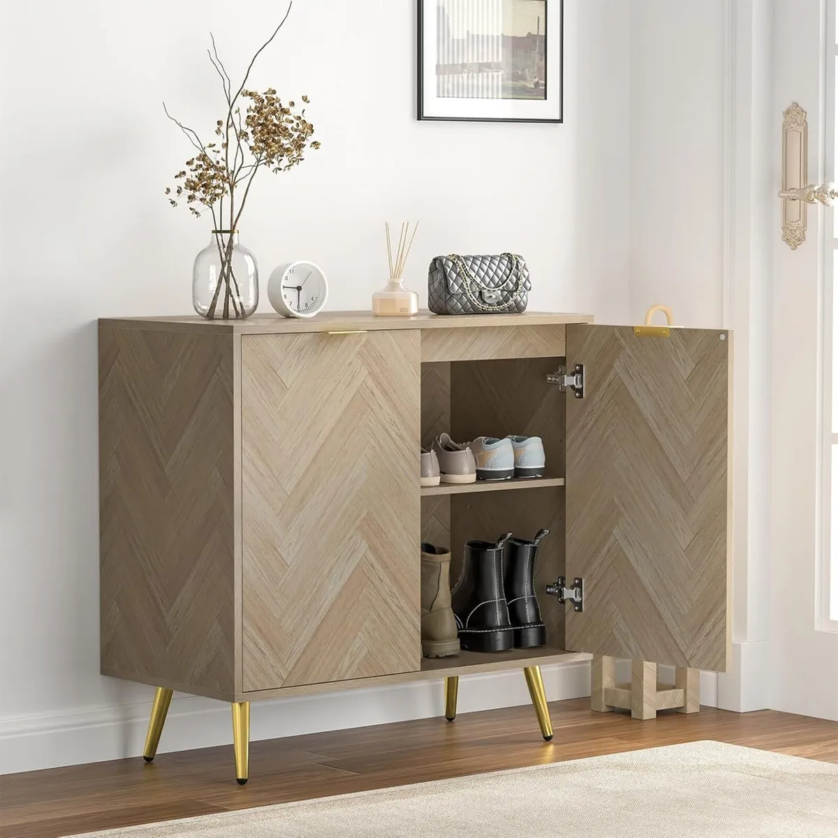 Sideboards for Living Room Wooden Storage Cabinet - Image 2