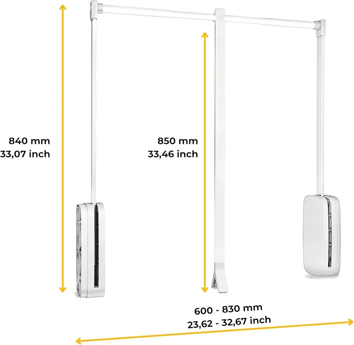 - Pull down hanging rail for wardrobe lift - Image 2