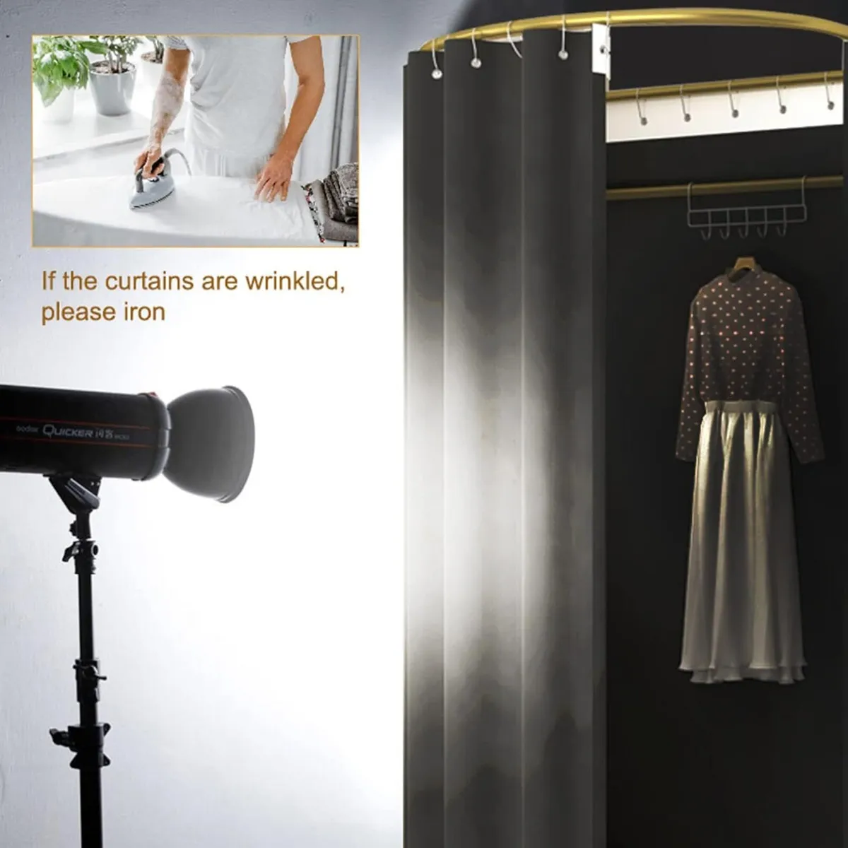 Clothing Store Fitting Room with Shading Curtain - Image 4