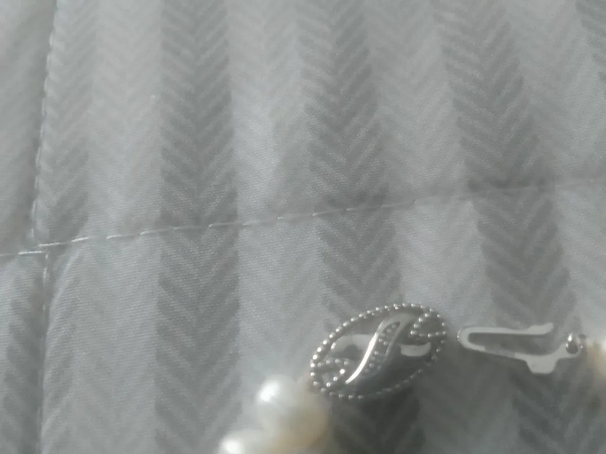 Vintage FRESHWATER PEARL BRACELET WITH DIAMOND - Image 3