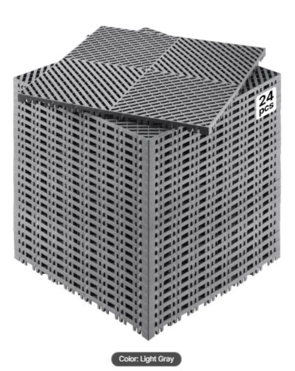 Interlocking Drainage Mat, 15.7” x 15.7” Modular - Image 1