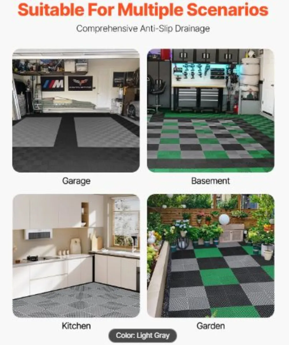 Interlocking Drainage Mat, 15.7” x 15.7” Modular - Image 3