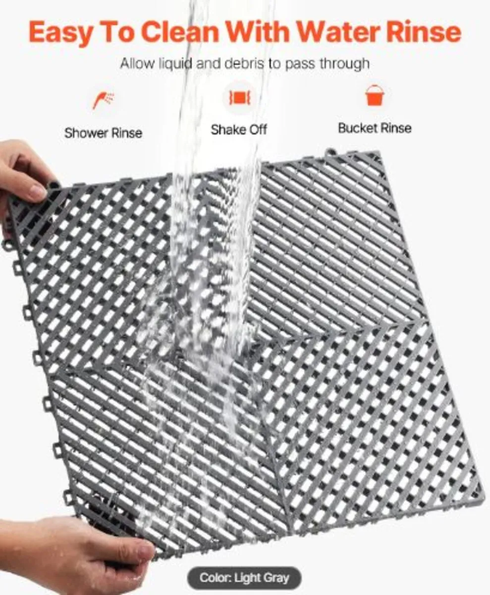 Interlocking Drainage Mat, 15.7” x 15.7” Modular - Image 4