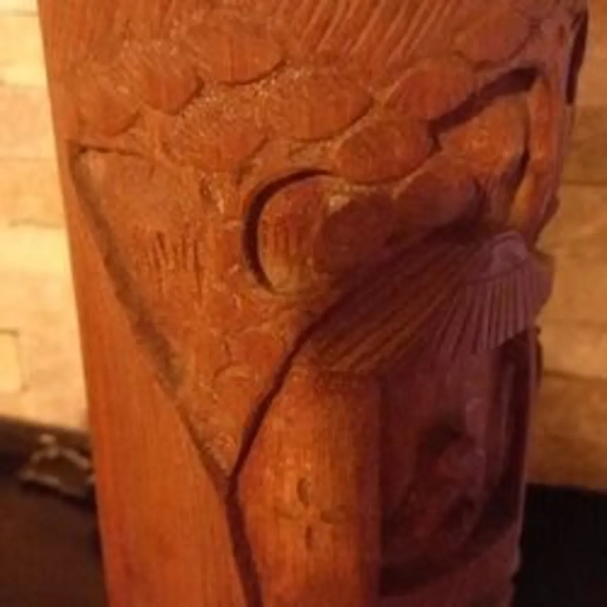 Antique hand-carved Bamboo pot - Image 3