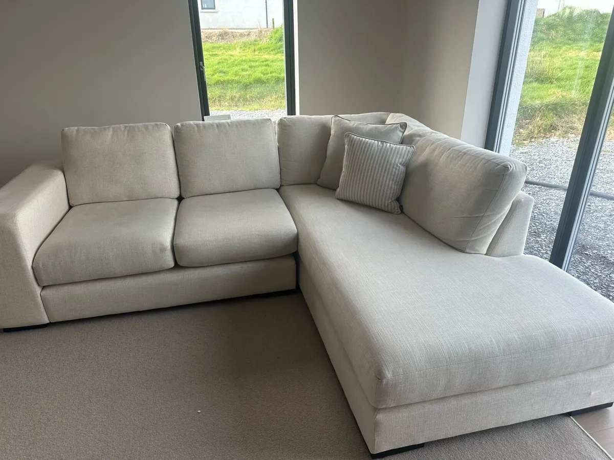 Finline Furniture Chaise Linen Sofa - Image 2