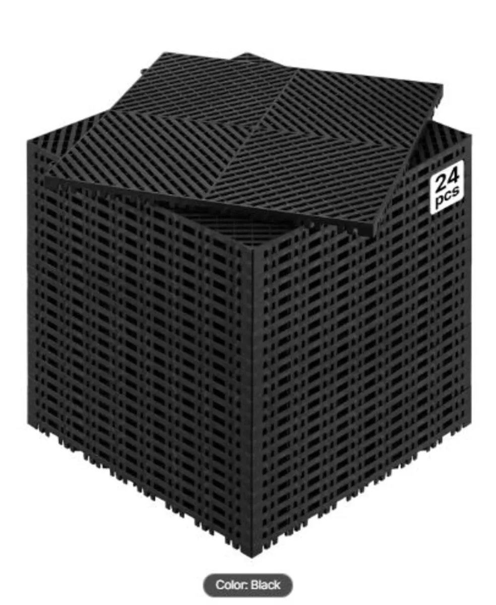 Interlocking Drainage Mat, 15.7” x 15.7” Modular - Image 1