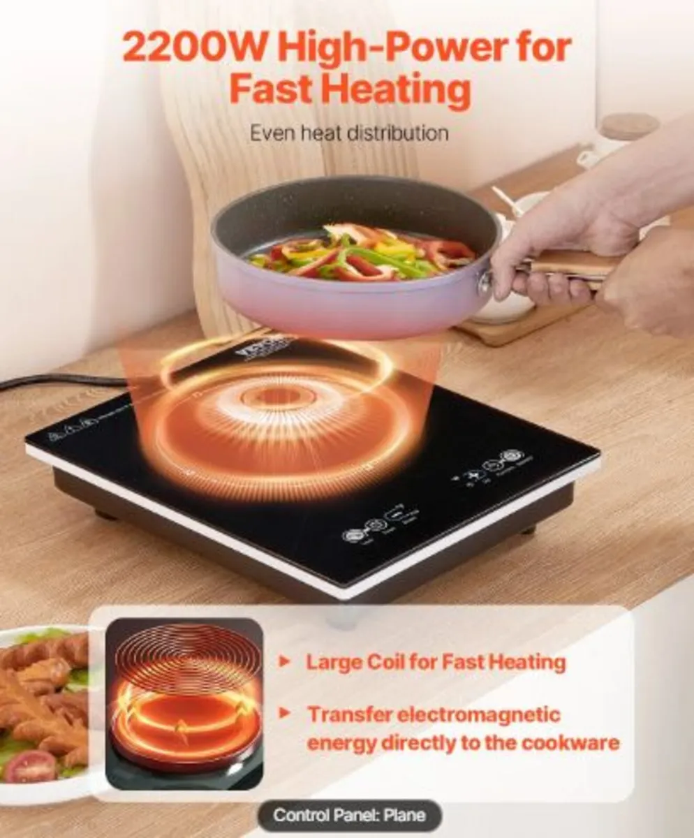 Portable Induction Cooktop, 2200W Electric - Image 2
