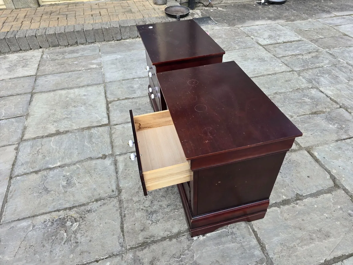 Two Solid Bedside Cabinets - Image 1