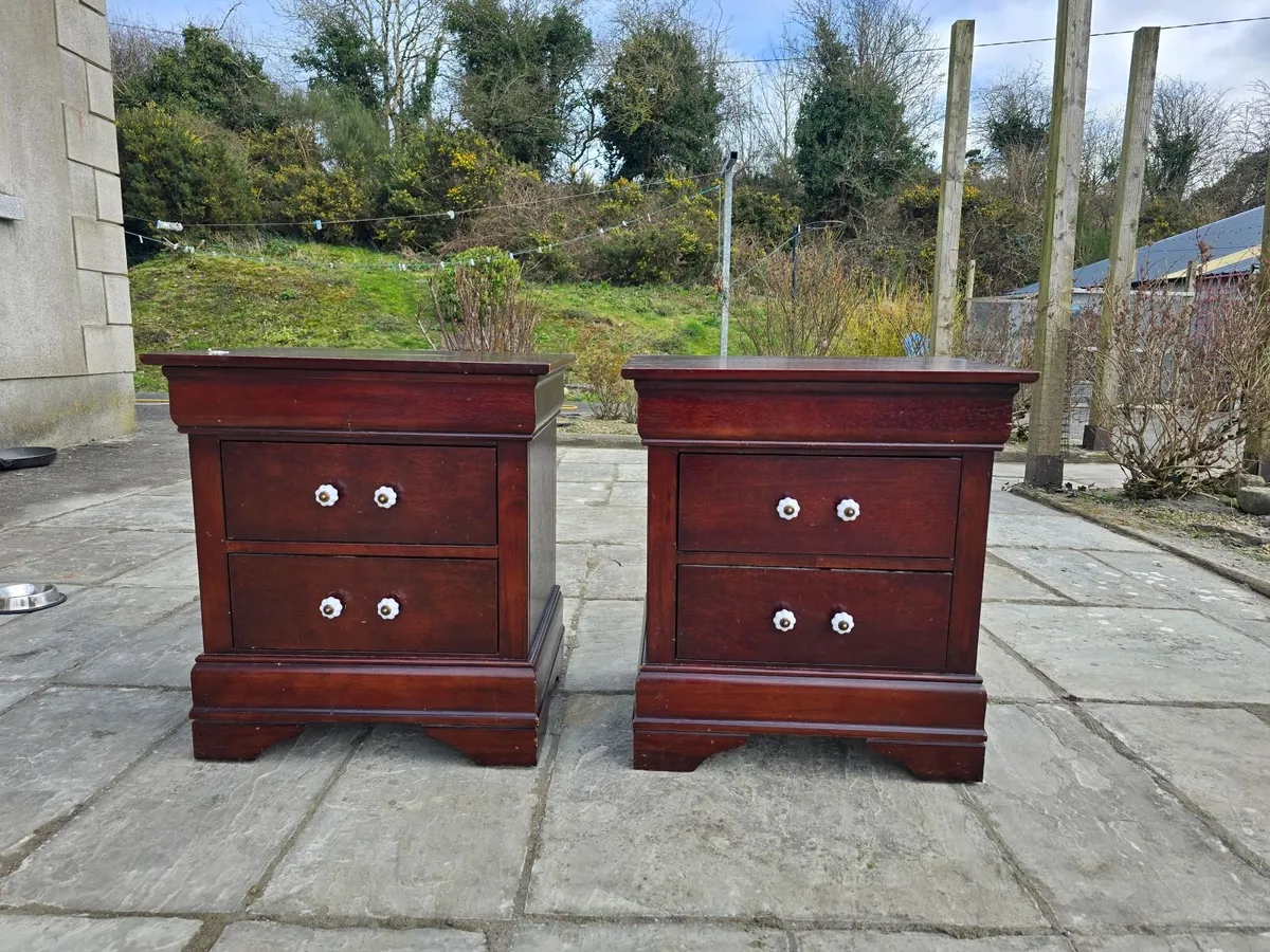Two Solid Bedside Cabinets - Image 3