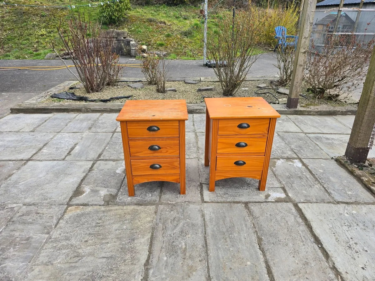 Two Pine Bedside Cabinets - Image 2