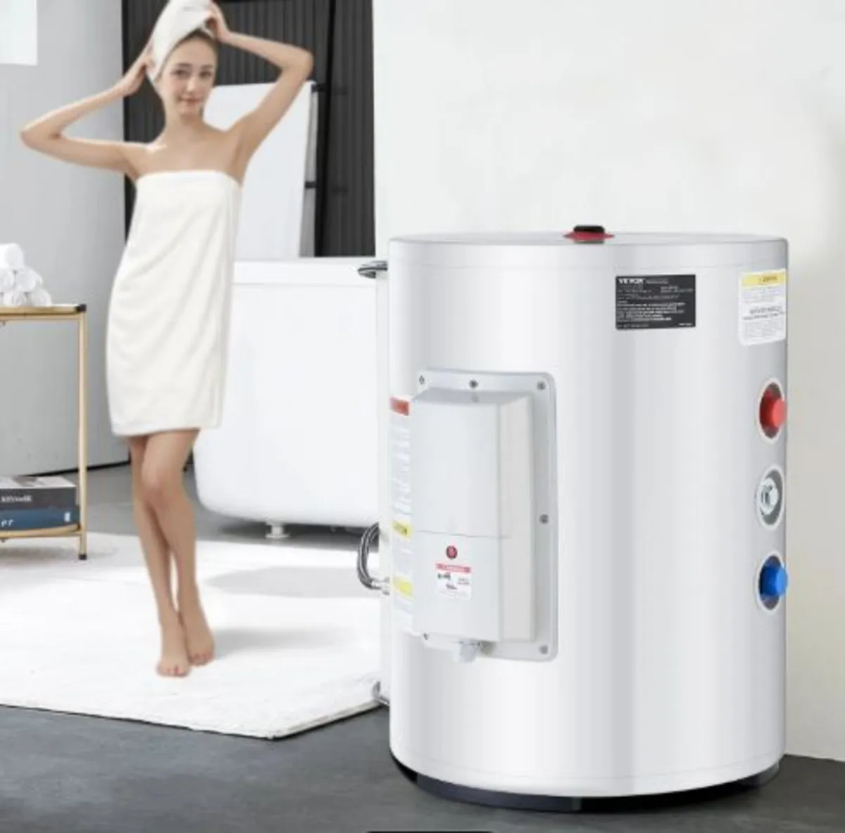 Electric Water Heater, 10 Gallon Tank Instant Hot - Image 4