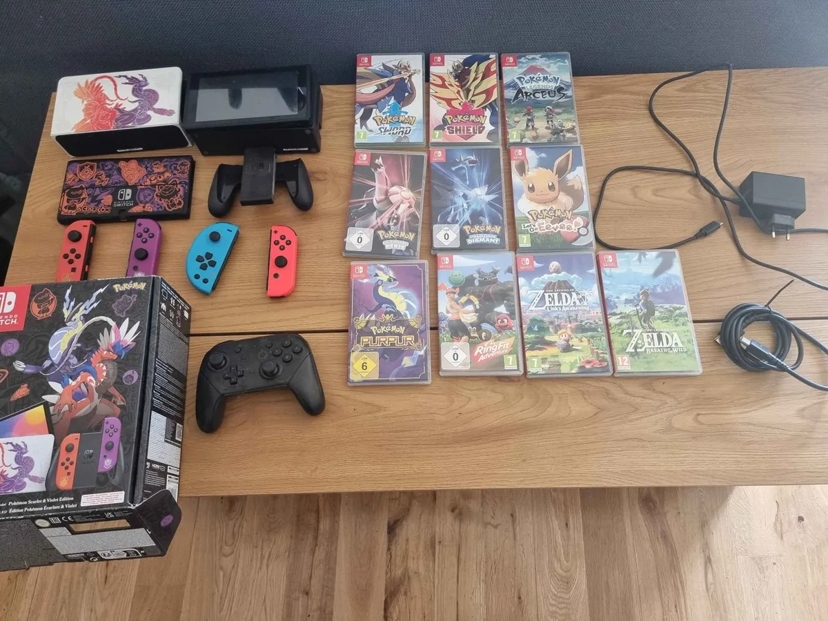 2x Nintendo Switch Consoles + Games + Extras - Image 1