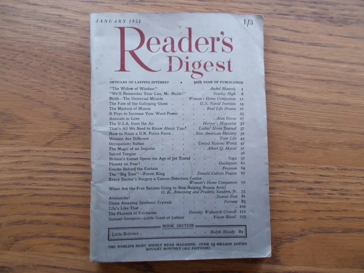 Reader's Digest Mag. 1951 - Image 1