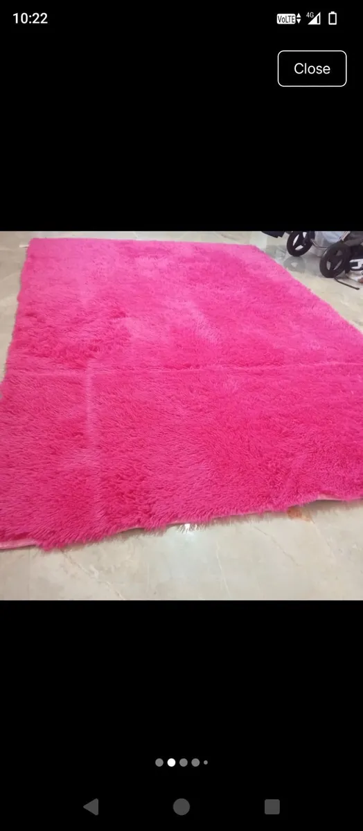 🩷 pink non shed large rug new!! - Image 1