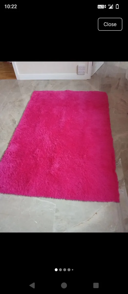🩷 pink non shed large rug new!! - Image 3