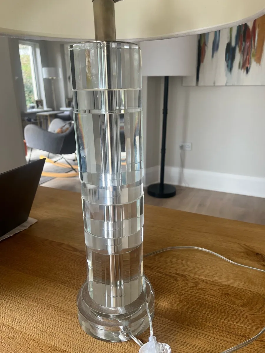 3 Ralph Lauren Contemporary Glass & Chrome Lamps - Image 4