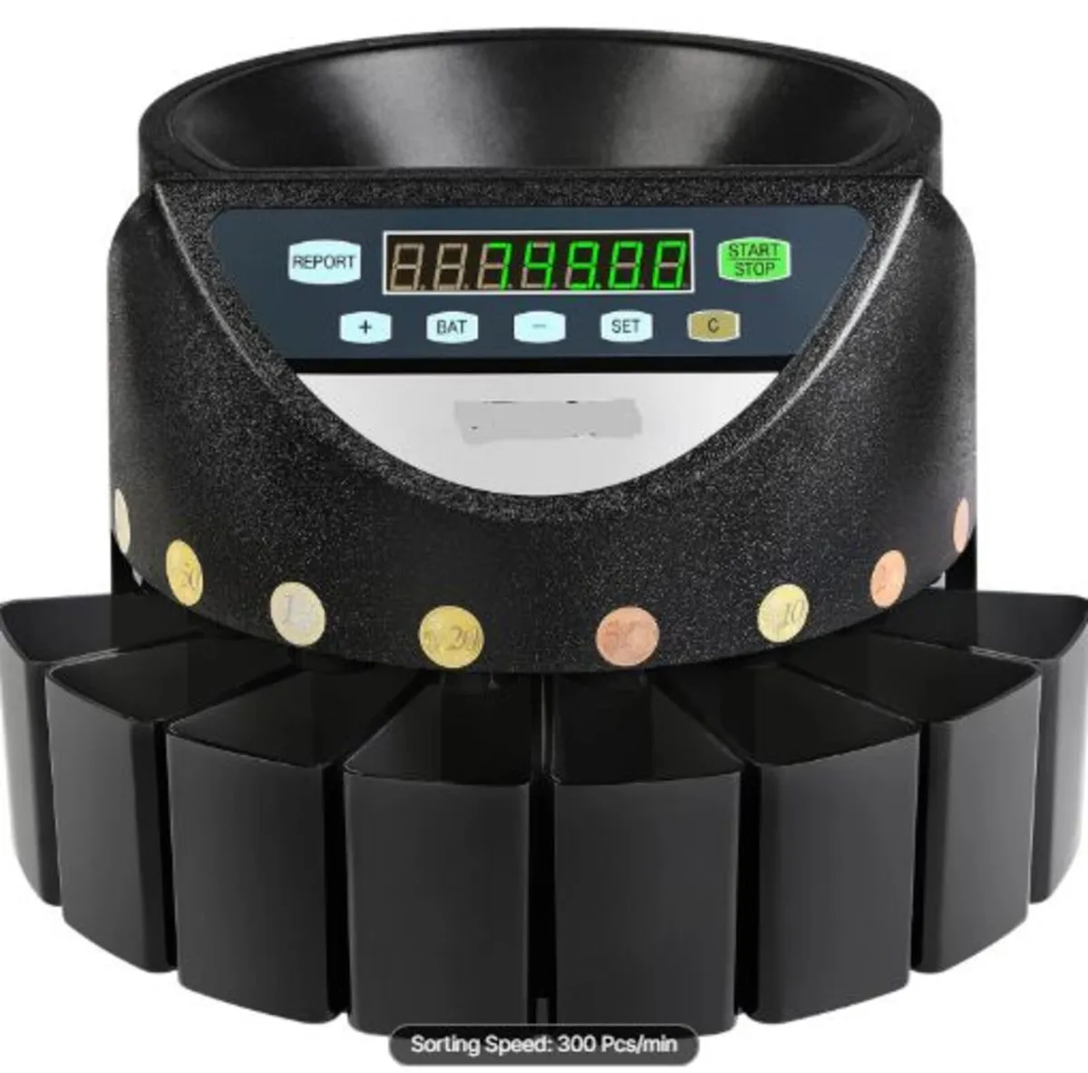 Euro Coin Counter Sorter 500-1000 Coins Electronic - Image 1