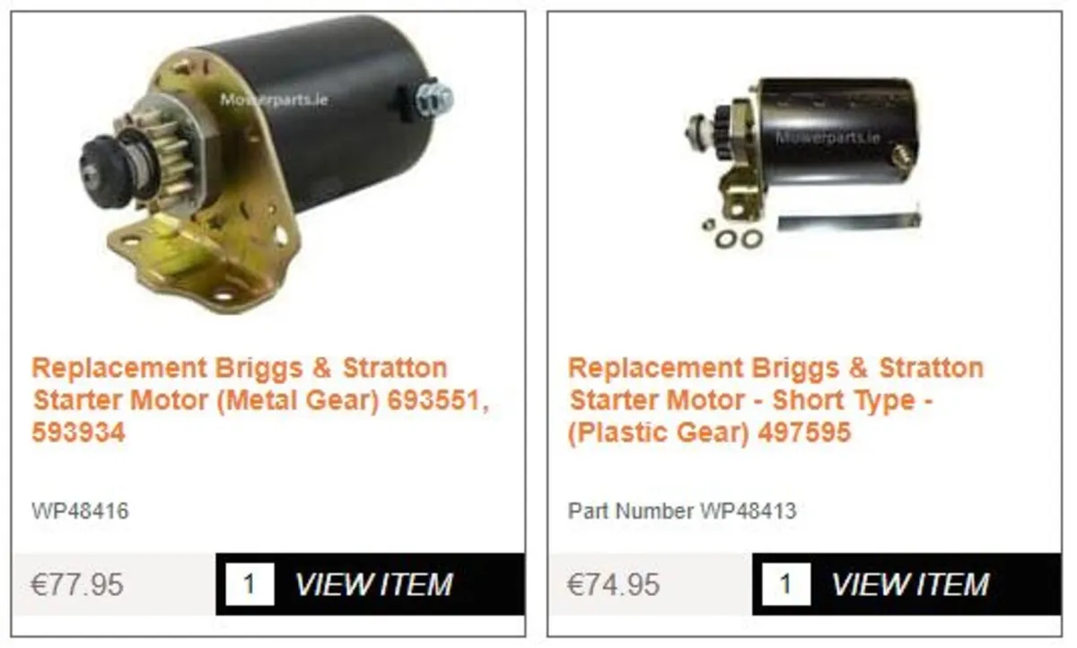 Briggs & Stratton Starter Motors - Image 2