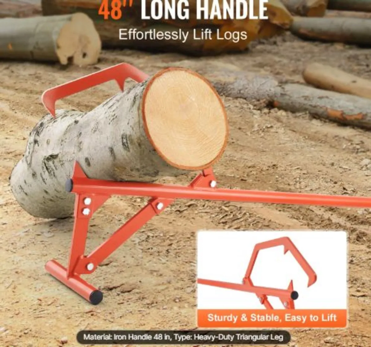 Timberjack, 46.5 in, Heavy Duty Steel Log Roller, - Image 2