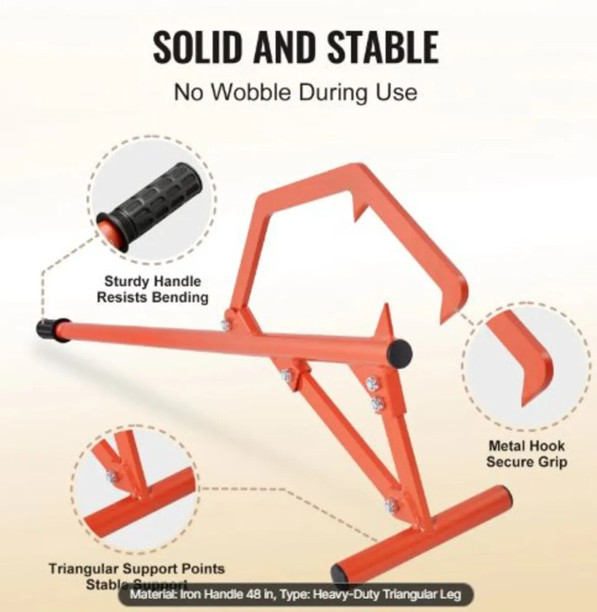 Timberjack, 46.5 in, Heavy Duty Steel Log Roller, - Image 3