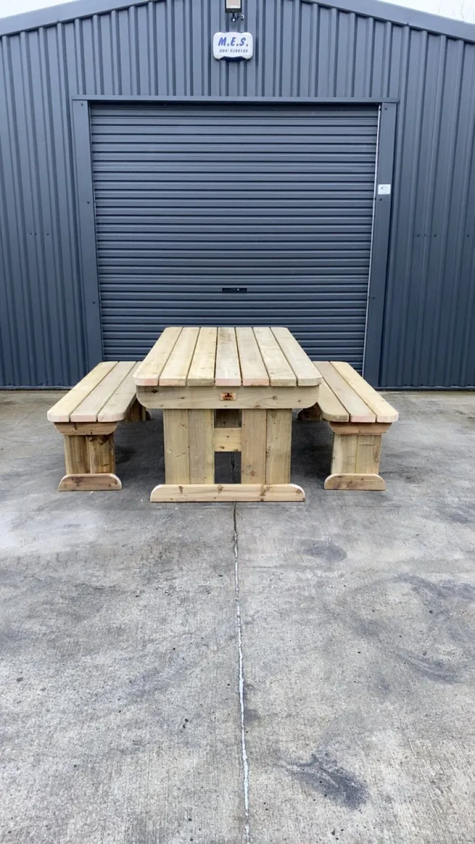 Large 8 Seater Bench Set - Image 1