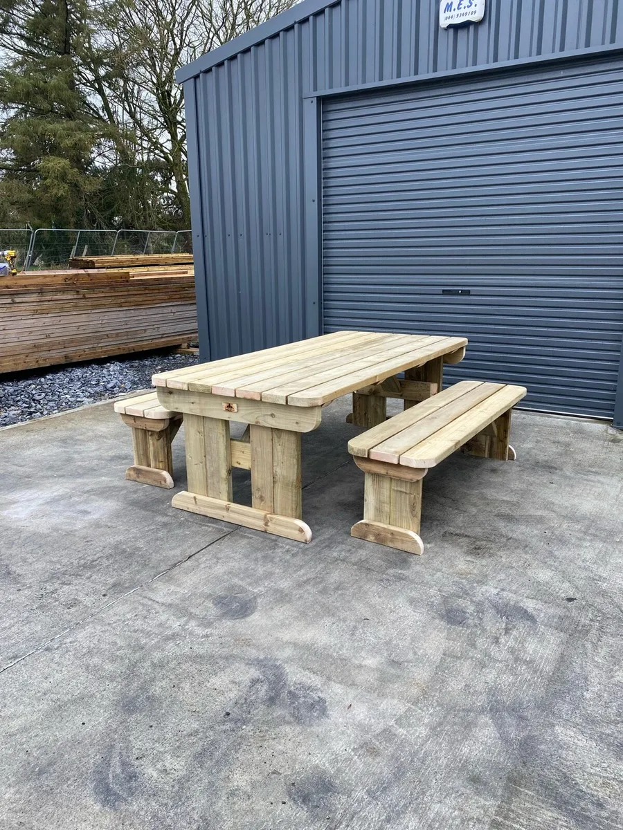 Large 8 Seater Bench Set - Image 2