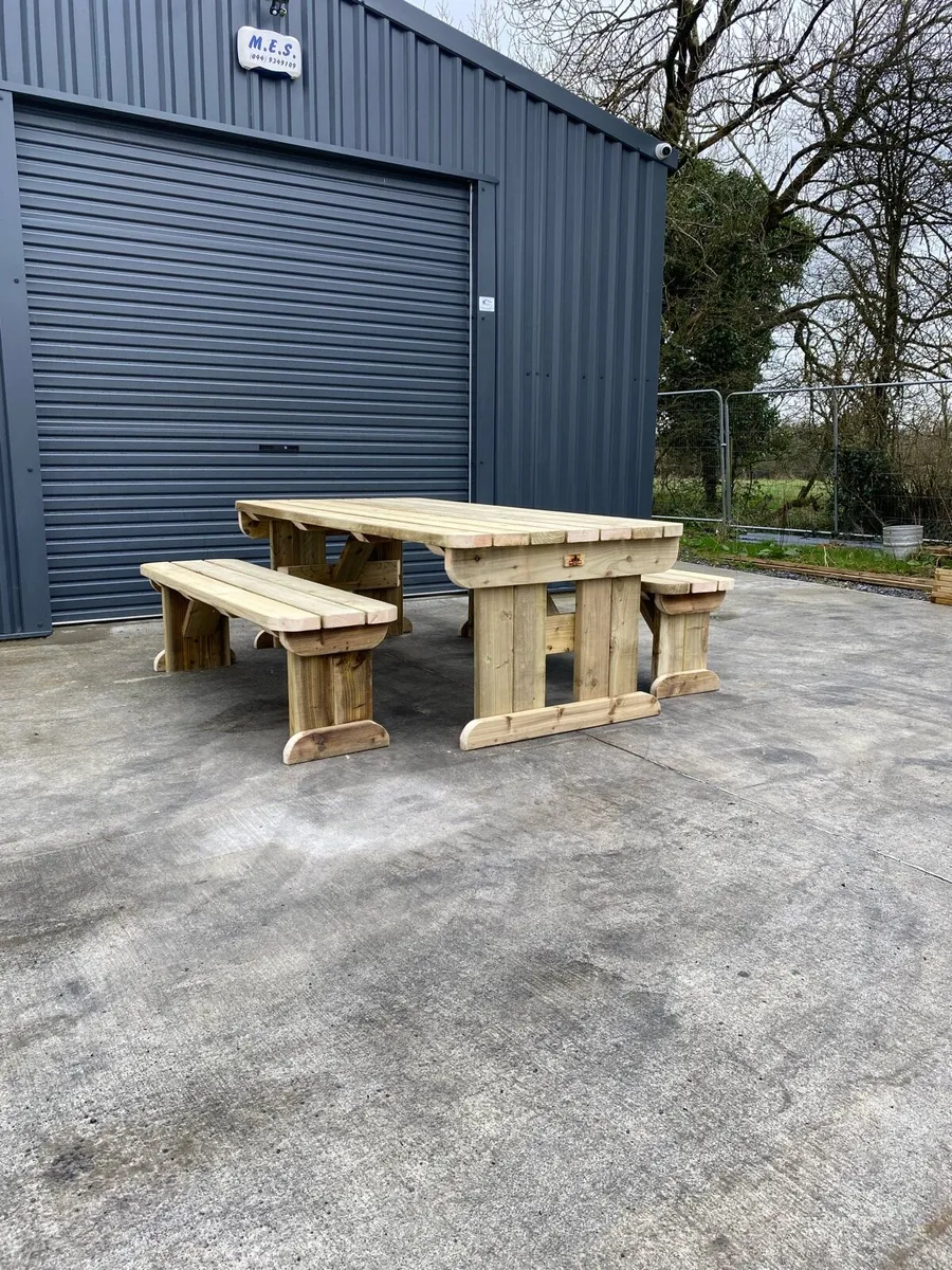 Large 8 Seater Bench Set - Image 3