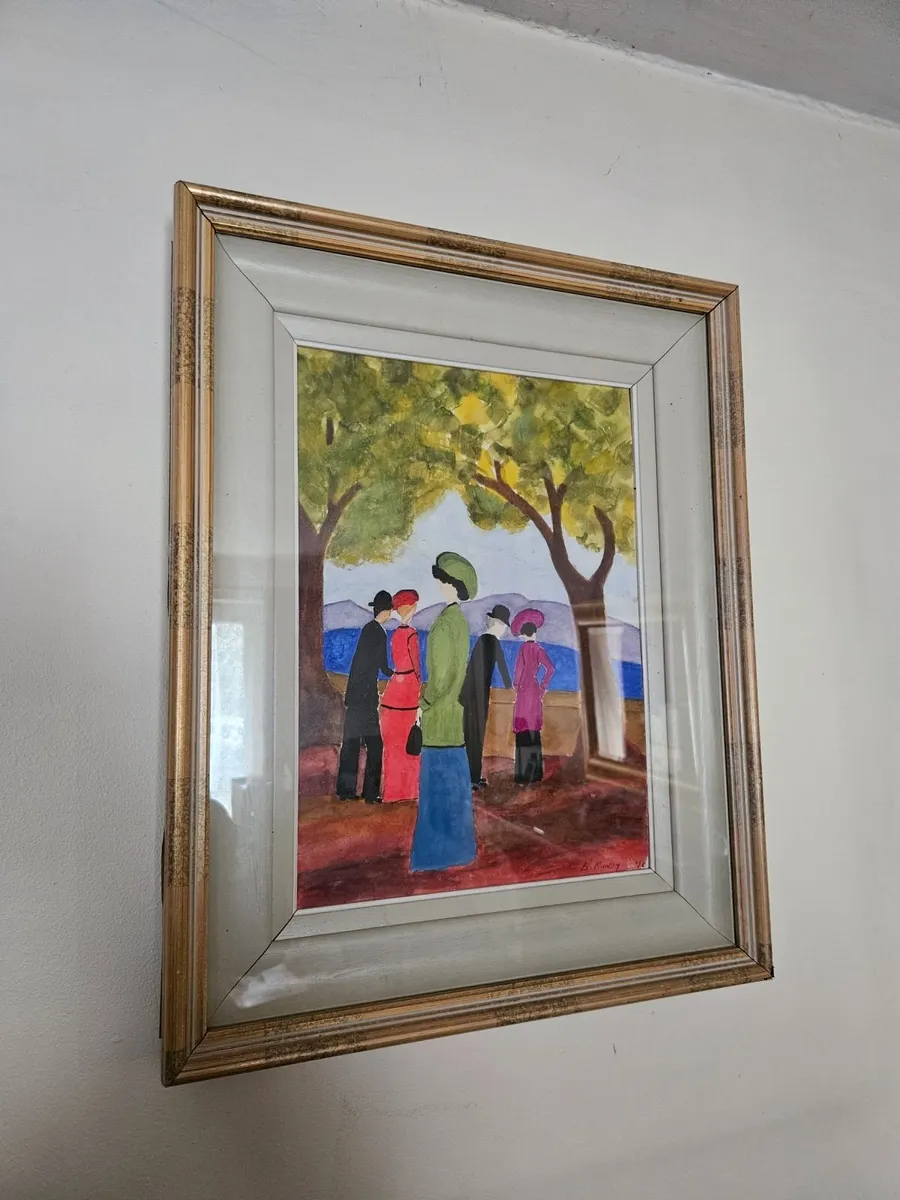 Vintage Oil on Canvas Framed Picture - Image 1