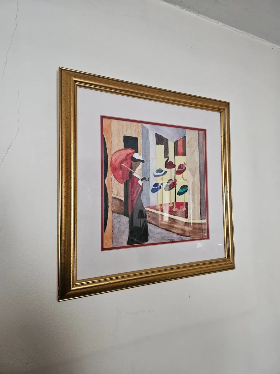 Vintage Oil on Canvas Framed Picture - Image 1