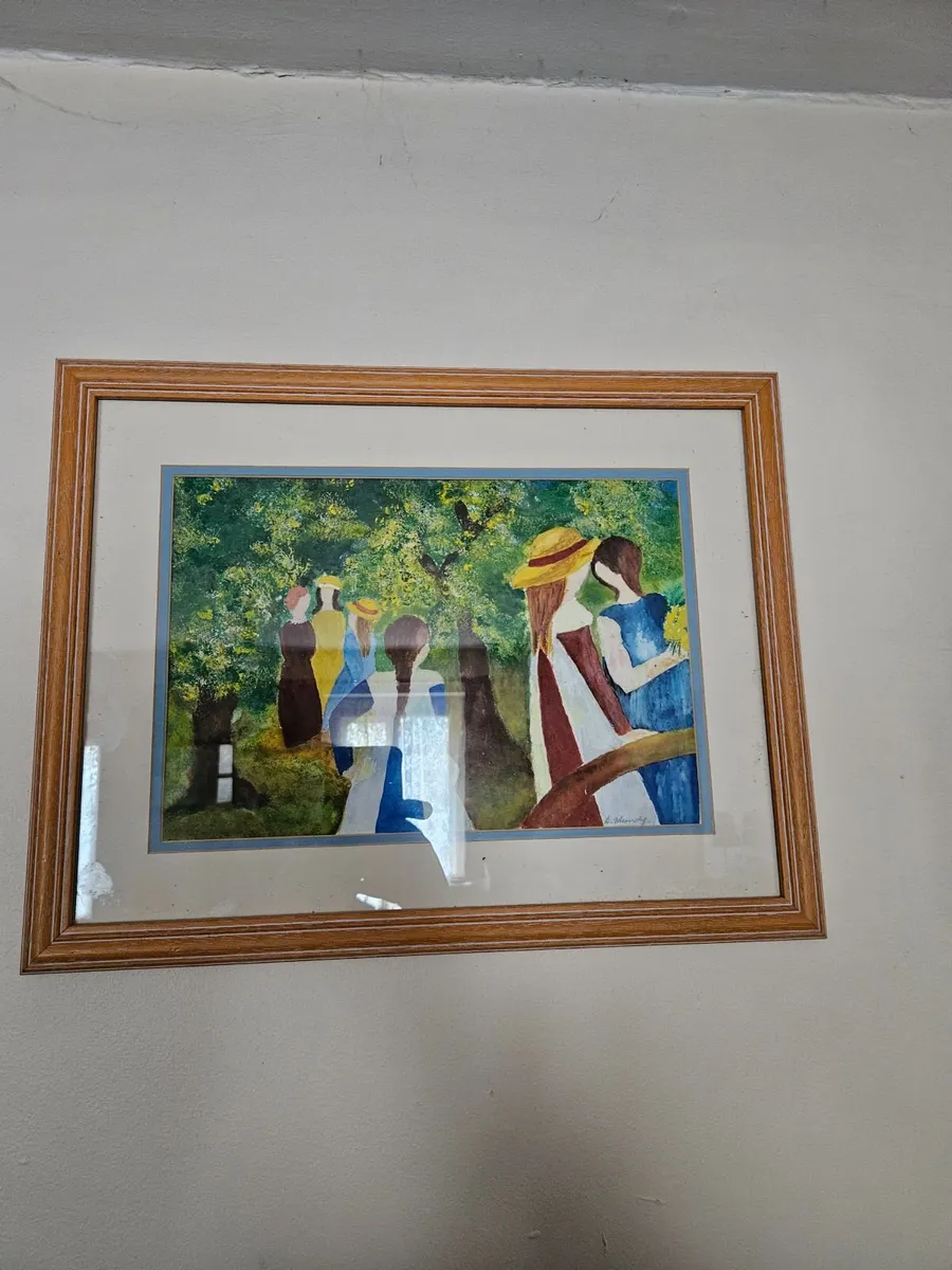 Vintage Oil on Canvas Framed Picture - Image 4