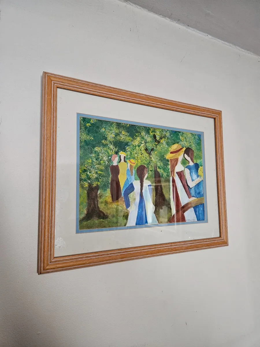 Vintage Oil on Canvas Framed Picture - Image 1