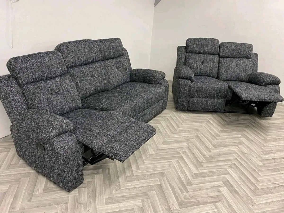 Boston Grey Fabric Sofa Range - Image 1