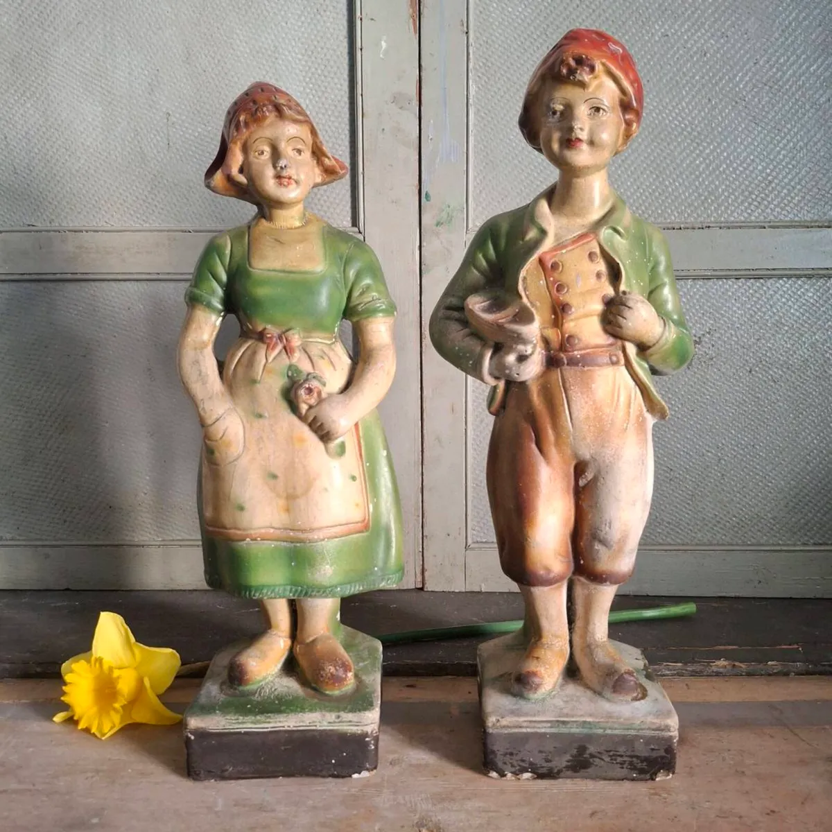 Pair of Dutch Chalkware Figurines - Image 1