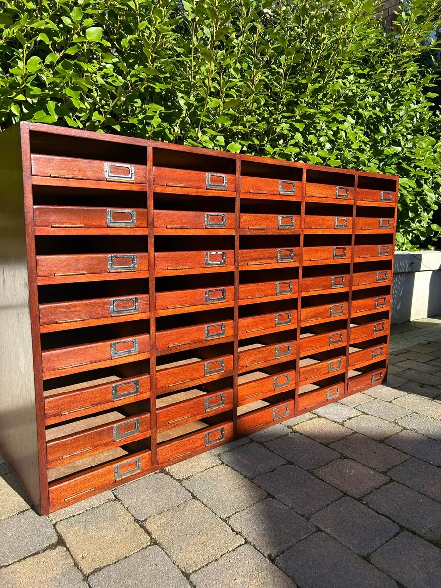 Antique teak filling cabinet storage unit - Image 1