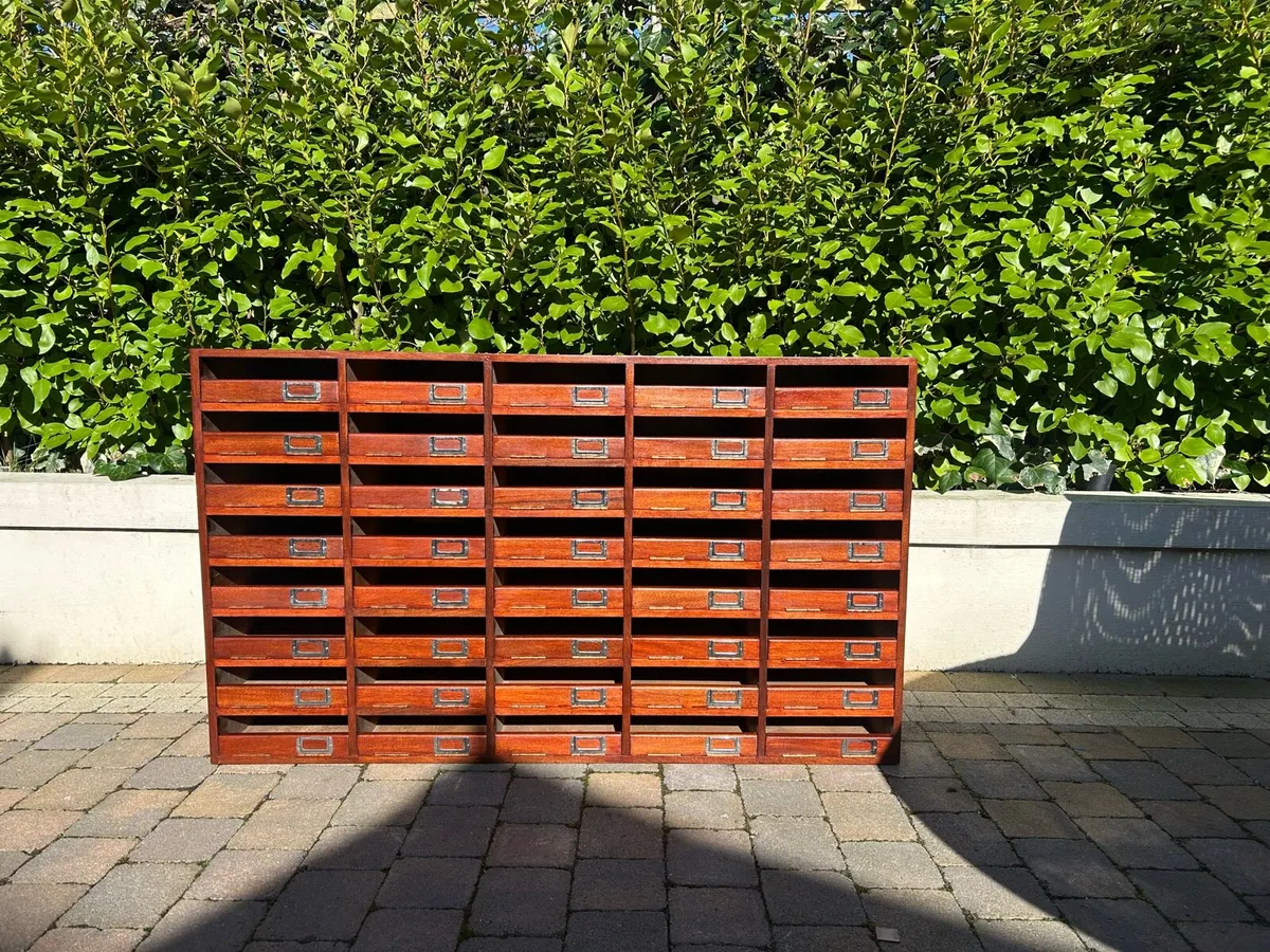 Antique teak filling cabinet storage unit - Image 4