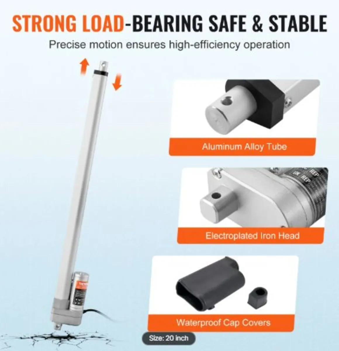 Linear Actuator 12V, 20 Inch Waterproof IP65 Line - Image 3